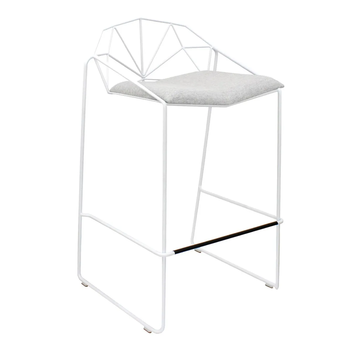 Sgabello Capri Bianco e Grigio