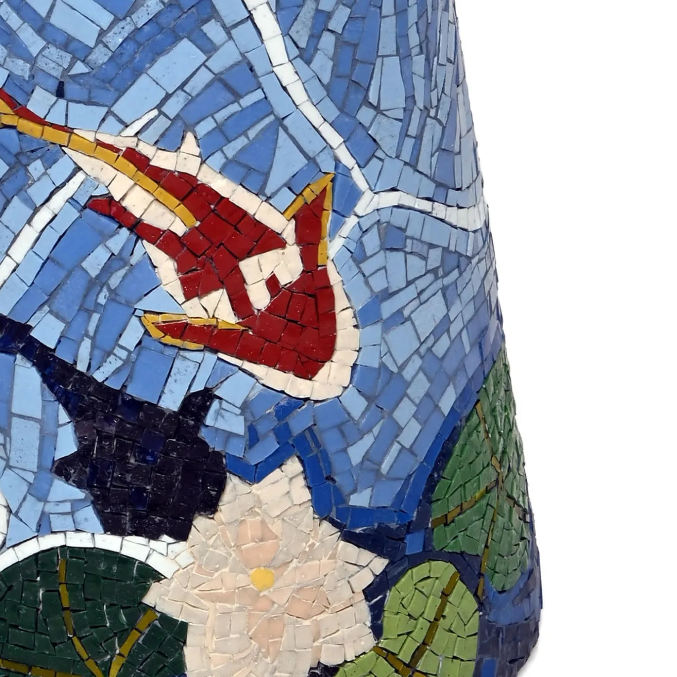 Sgabello Carpe Diem in mosaico fatto a mano di Michela Nardin