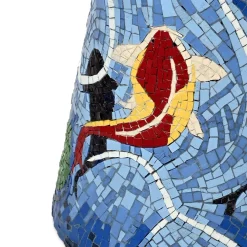 Sgabello Carpe Diem in mosaico fatto a mano di Michela Nardin