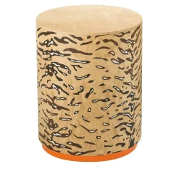 Sgabello cilindrico Triboo Tiger di Lorenza Bozzoli