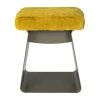 Sgabello Clio Giallo con Base in Metallo