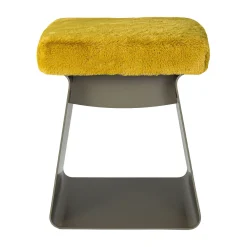 Sgabello Clio Giallo con Base in Metallo