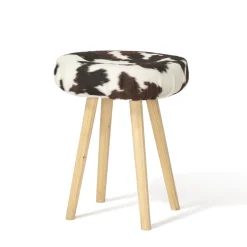 Sgabello con gambe ottagonali in legno Mucca #2