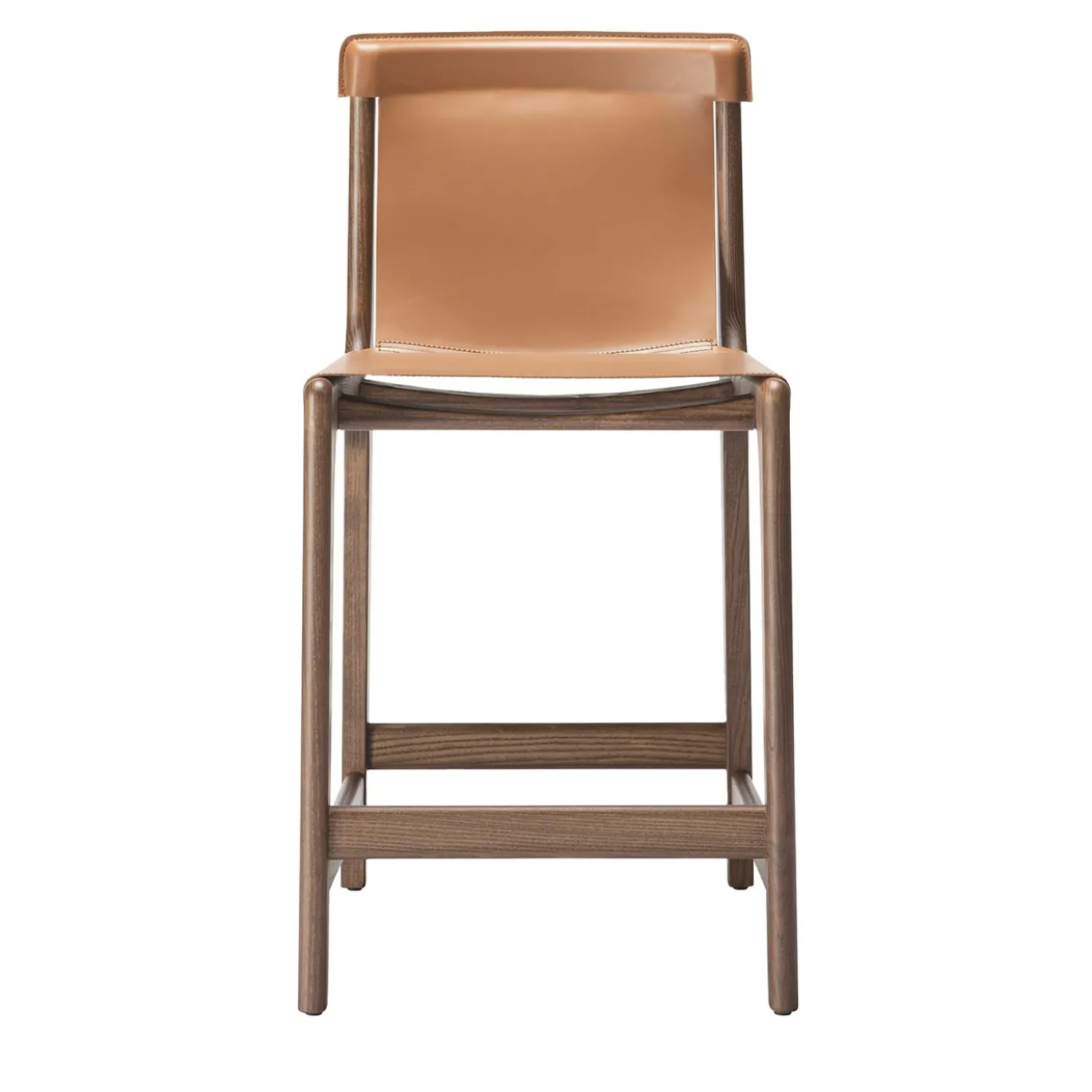 Sgabello da banco Burano/sg 24 in pelle marrone di Balutto Associati