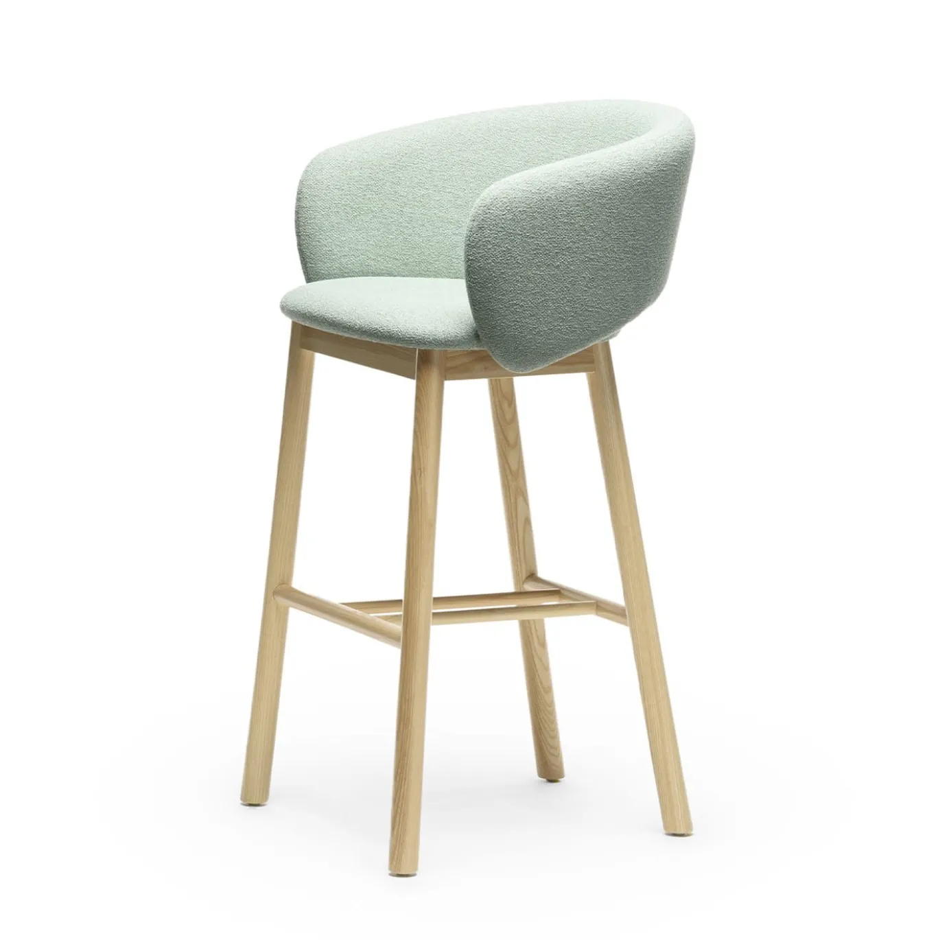 Sgabello da bar Bel Sg-75 verde chiaro di Pablo Regano