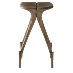 Sgabello da bar Giraffa in noce di Nigel Coates