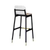 Sgabello da bar imbottito in pelle Joyce Wood