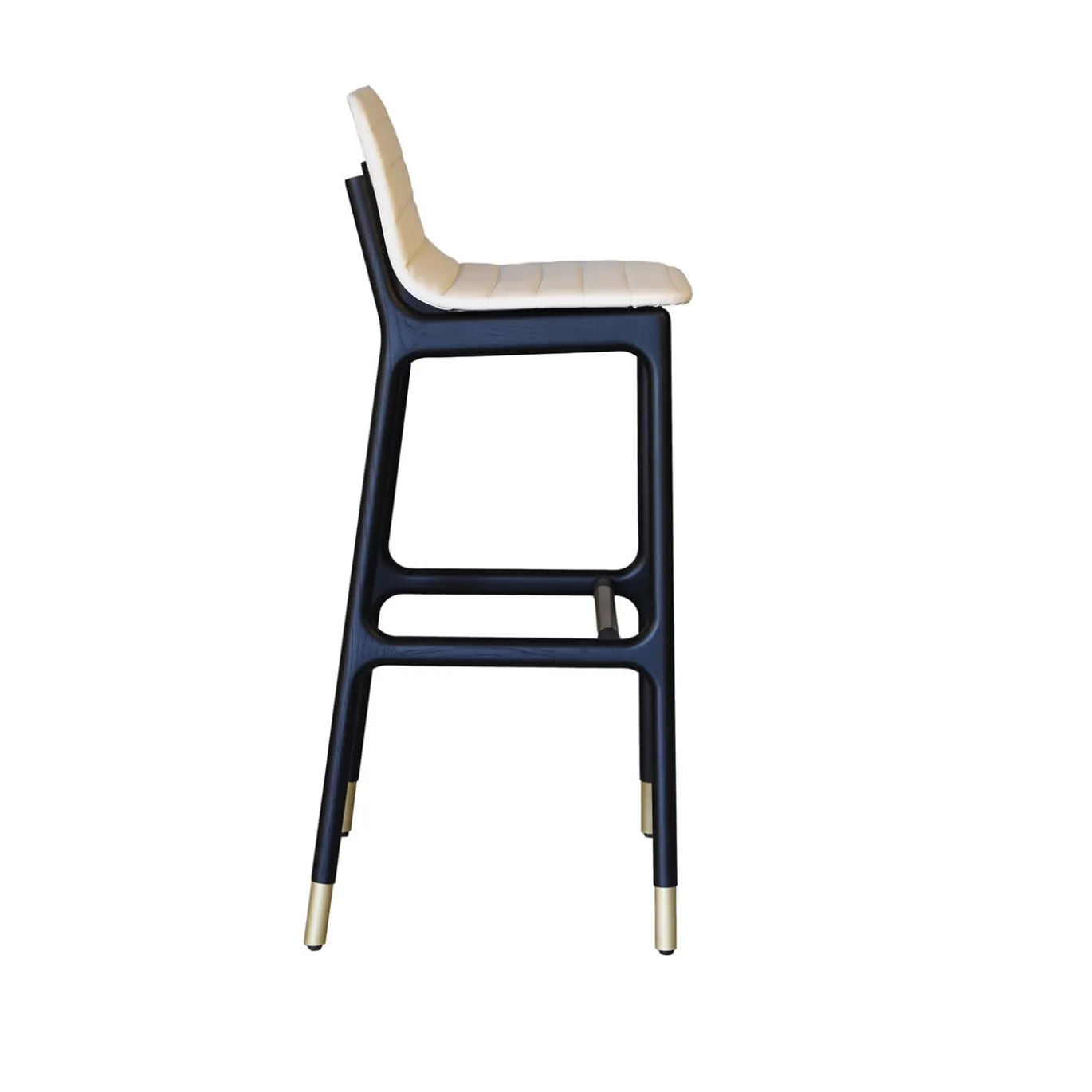 Sgabello da bar imbottito in pelle Joyce Wood