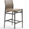 Sgabello da Bar Ledermann in Pelle Marrone di Tom Kelley