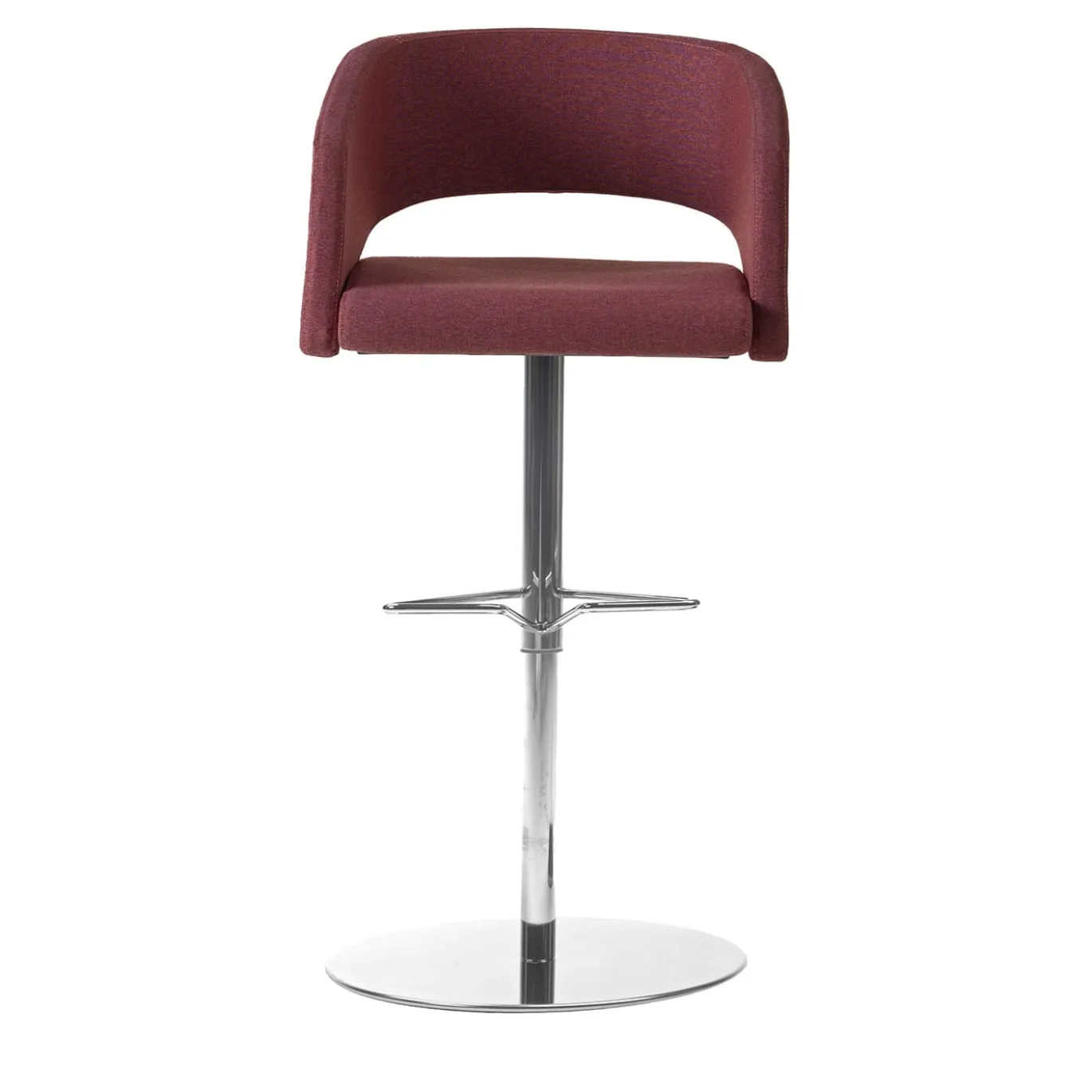 Sgabello da bar Major B bordeaux con base rotonda
