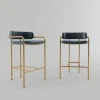 Sgabello da bar Simply in ottone dorato