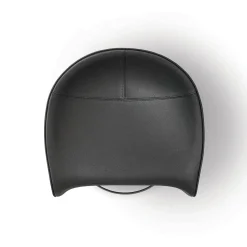 Sgabello da Bar Skirt in Pelle Nera