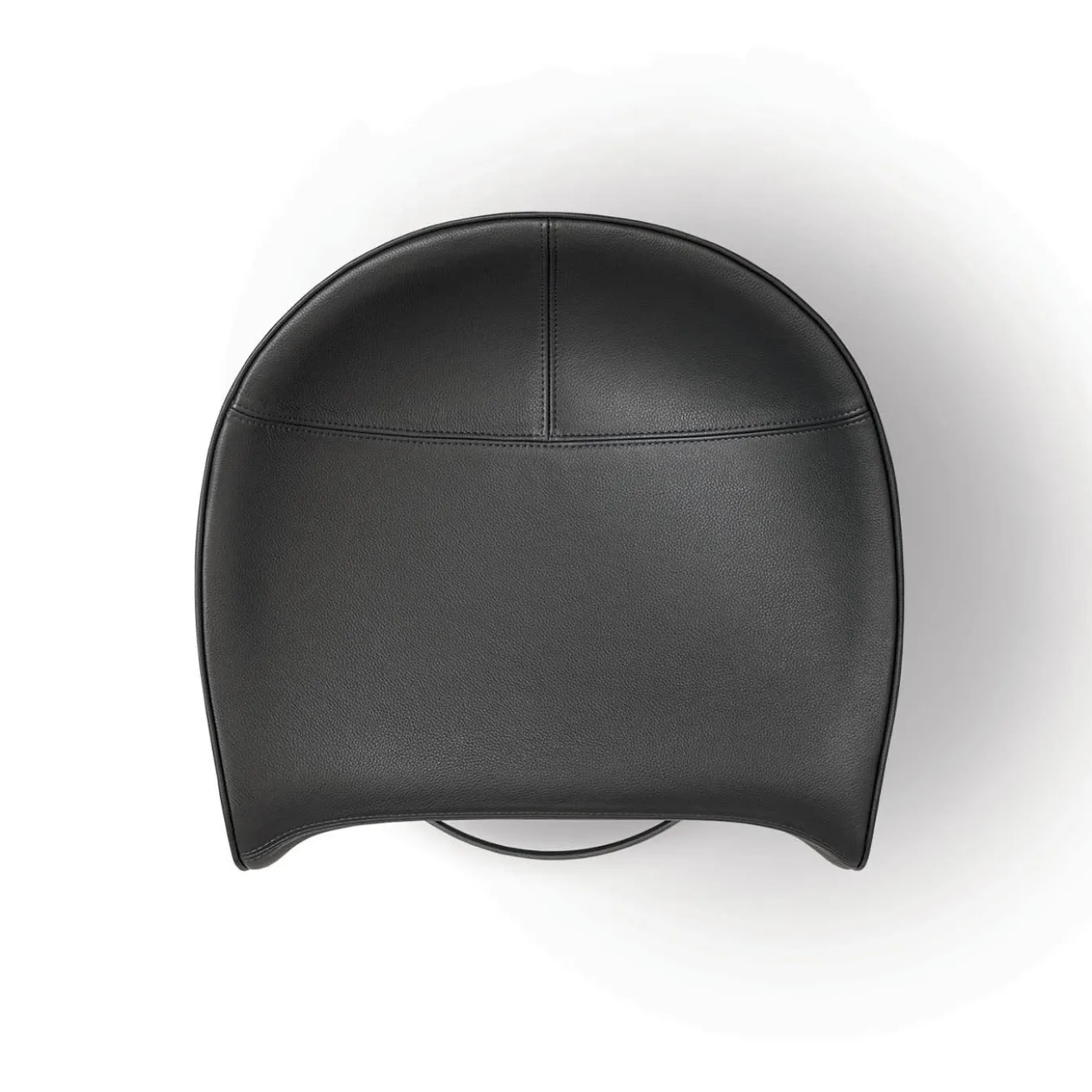 Sgabello da Bar Skirt in Pelle Nera