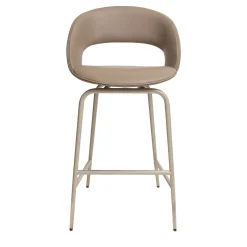 Sgabello da esterno Kylo in pelle beige