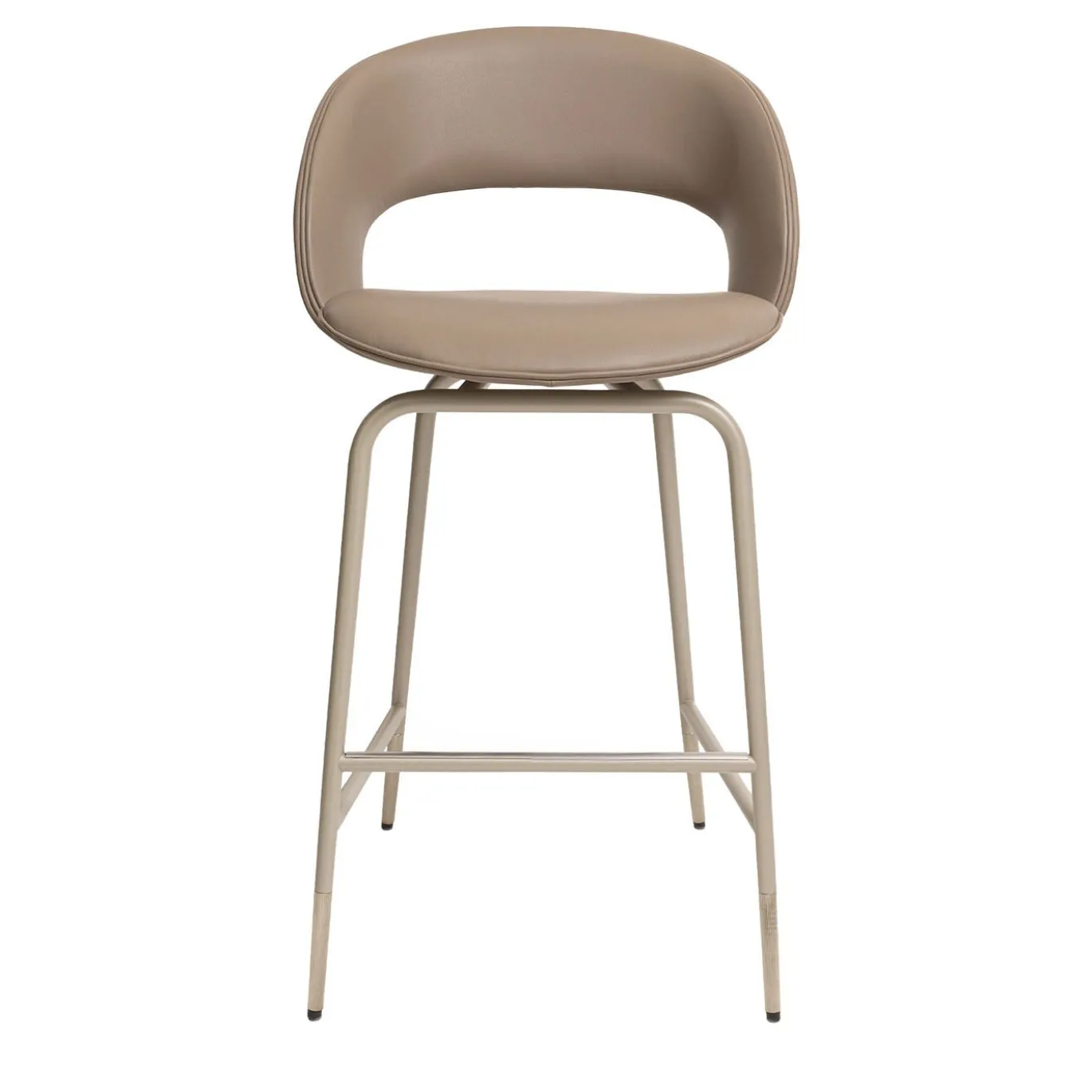 Sgabello da esterno Kylo in pelle beige