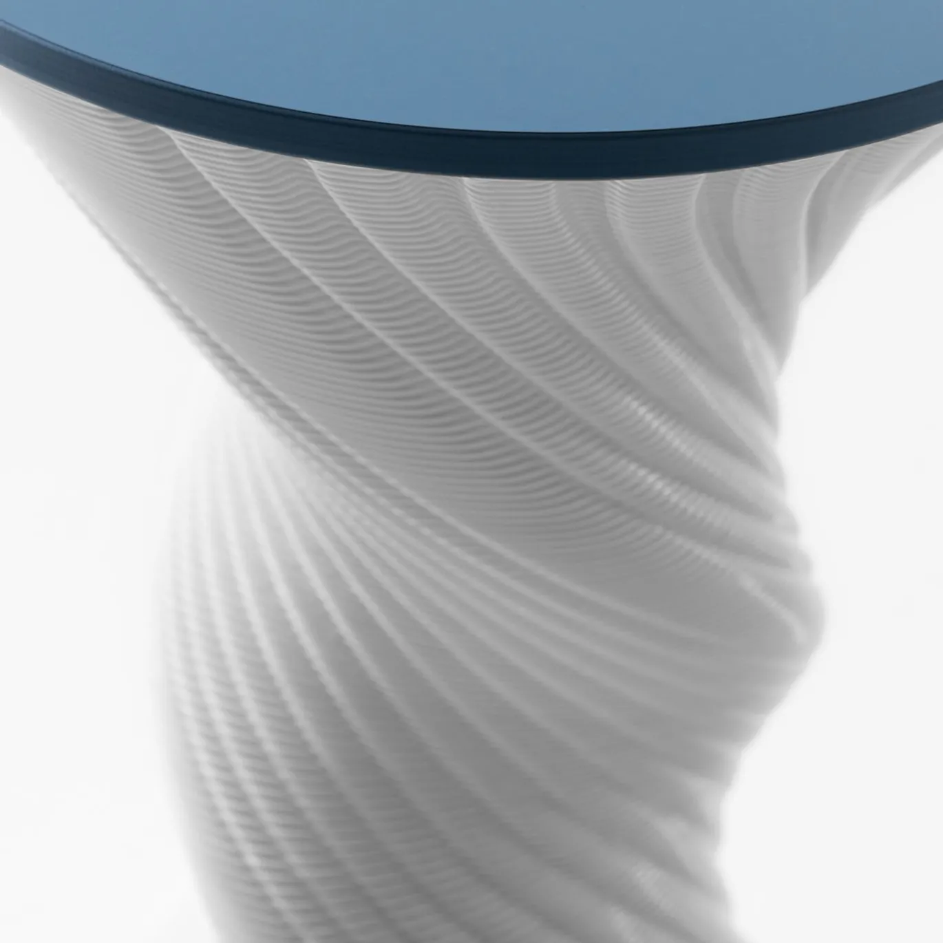 Sgabello e Tavolino Mini Tork Attorcigliato Bianco