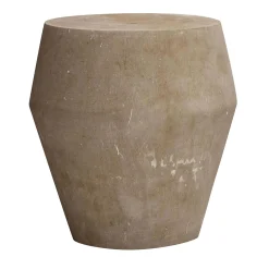 Sgabello Geometrico Bal in pietra Beige