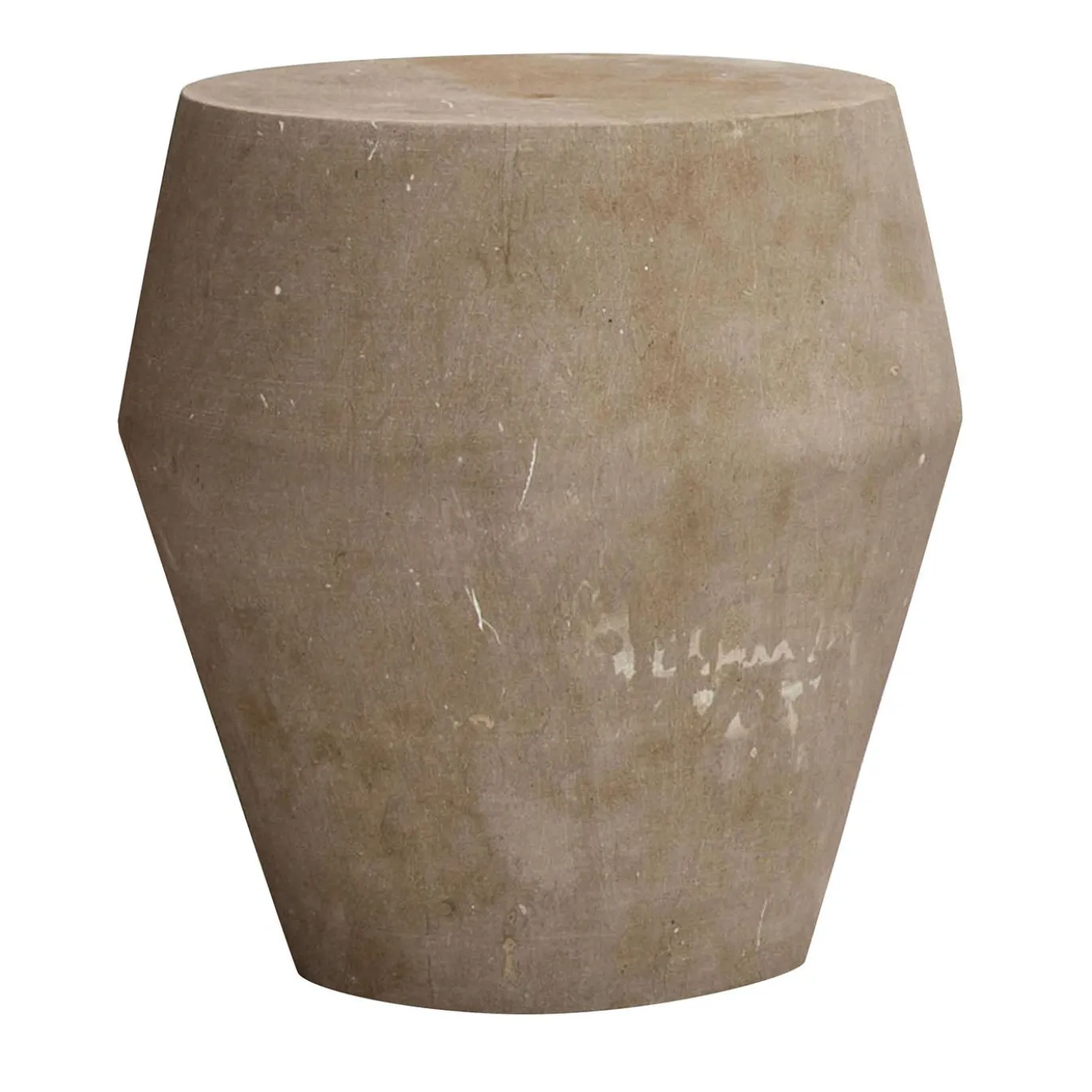 Sgabello Geometrico Bal in pietra Beige