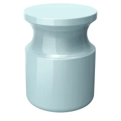 Sgabello Hya A in ceramica smaltata Celeste Capri