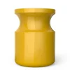 Sgabello Hya A in ceramica smaltata gialla