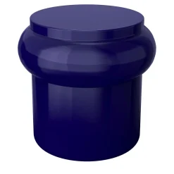 Sgabello Hya B in Ceramica Smaltata Blu