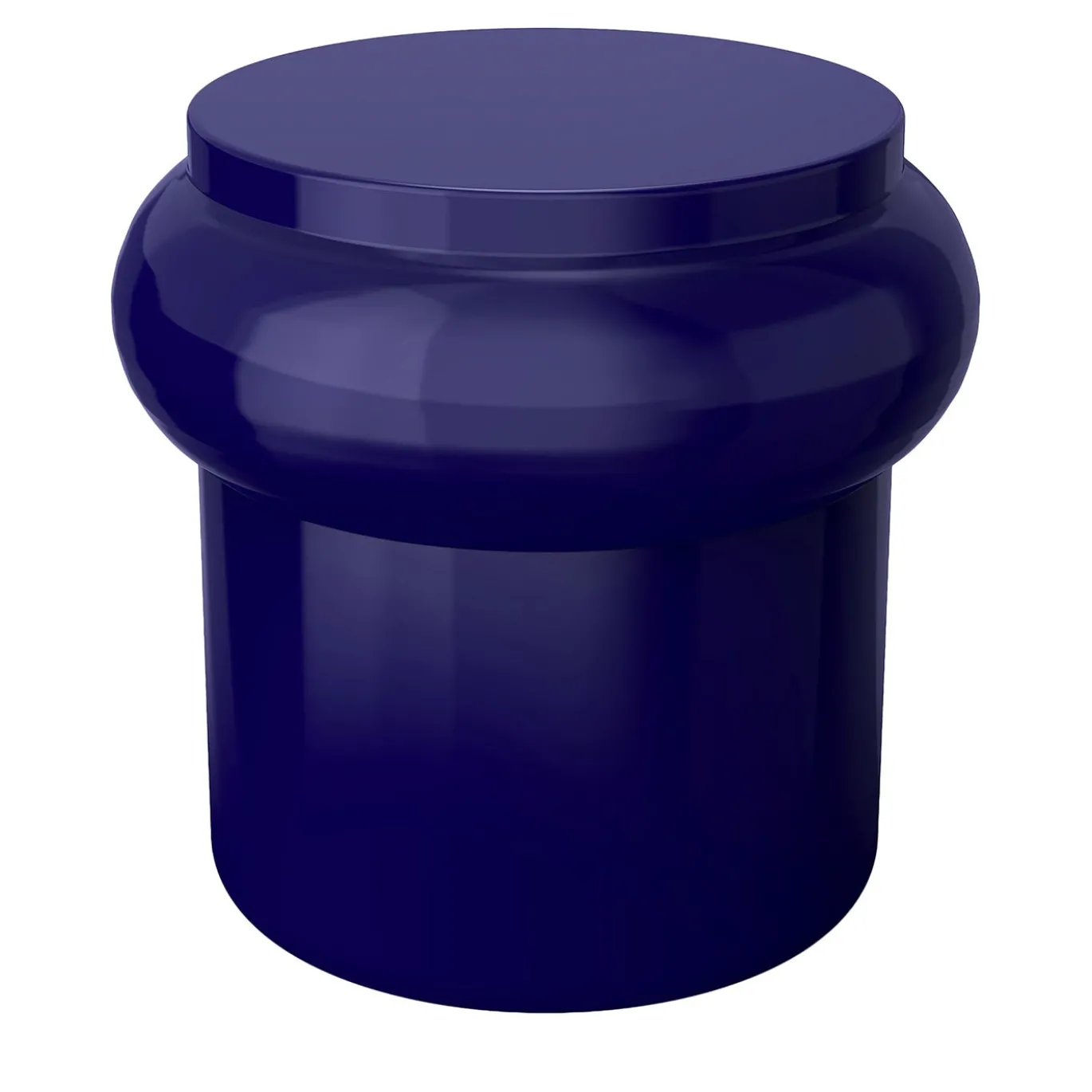 Sgabello Hya B in Ceramica Smaltata Blu