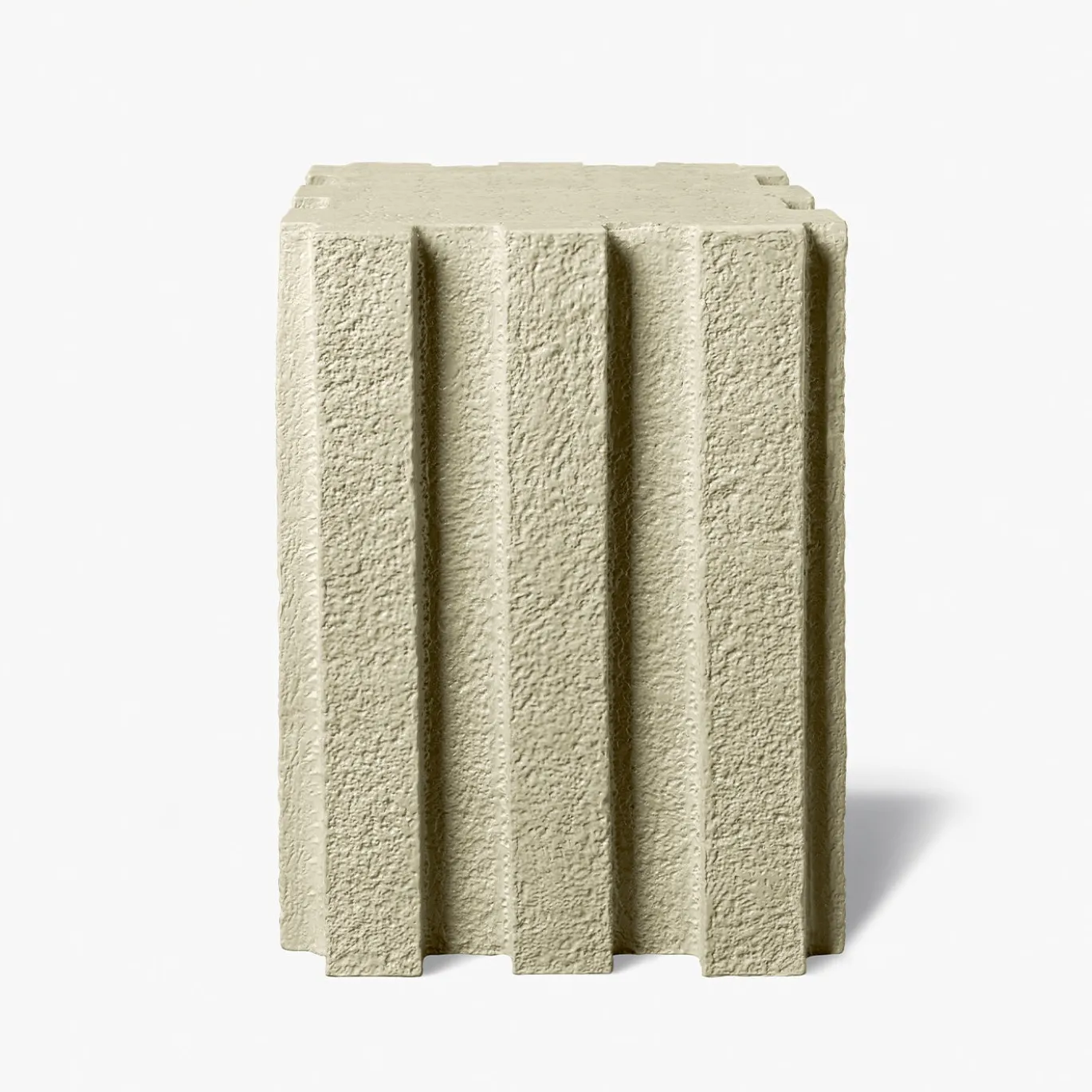 Sgabello in ceramica beige Merlate di Patricia Urquiola
