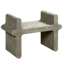Sgabello in pelle verde ossico N. 1