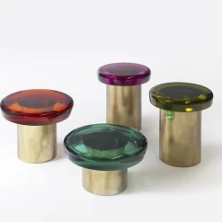 Sgabello Jade in Resina Rosa R09