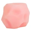 Sgabello Lithos III in resina rosa