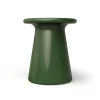 Sgabello Oriental in ceramica smaltata verde pino