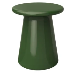 Sgabello Oriental in ceramica smaltata verde pino