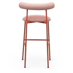 Sgabello Pampa SG-80 rosa chiaro e rosso mattone di Studio Pastina