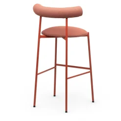 Sgabello Pampa SG-80 rosa e rosso mattone di Studio Pastina