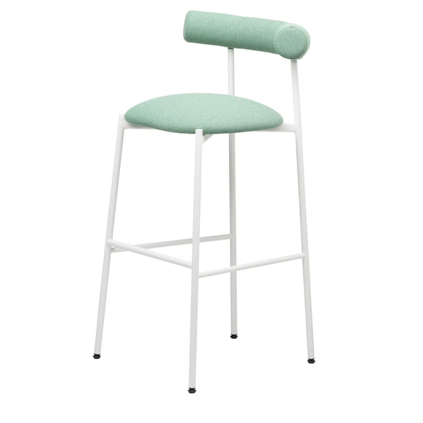 Sgabello Pampa SG-80 verde salvia e bianco di Studio Pastina