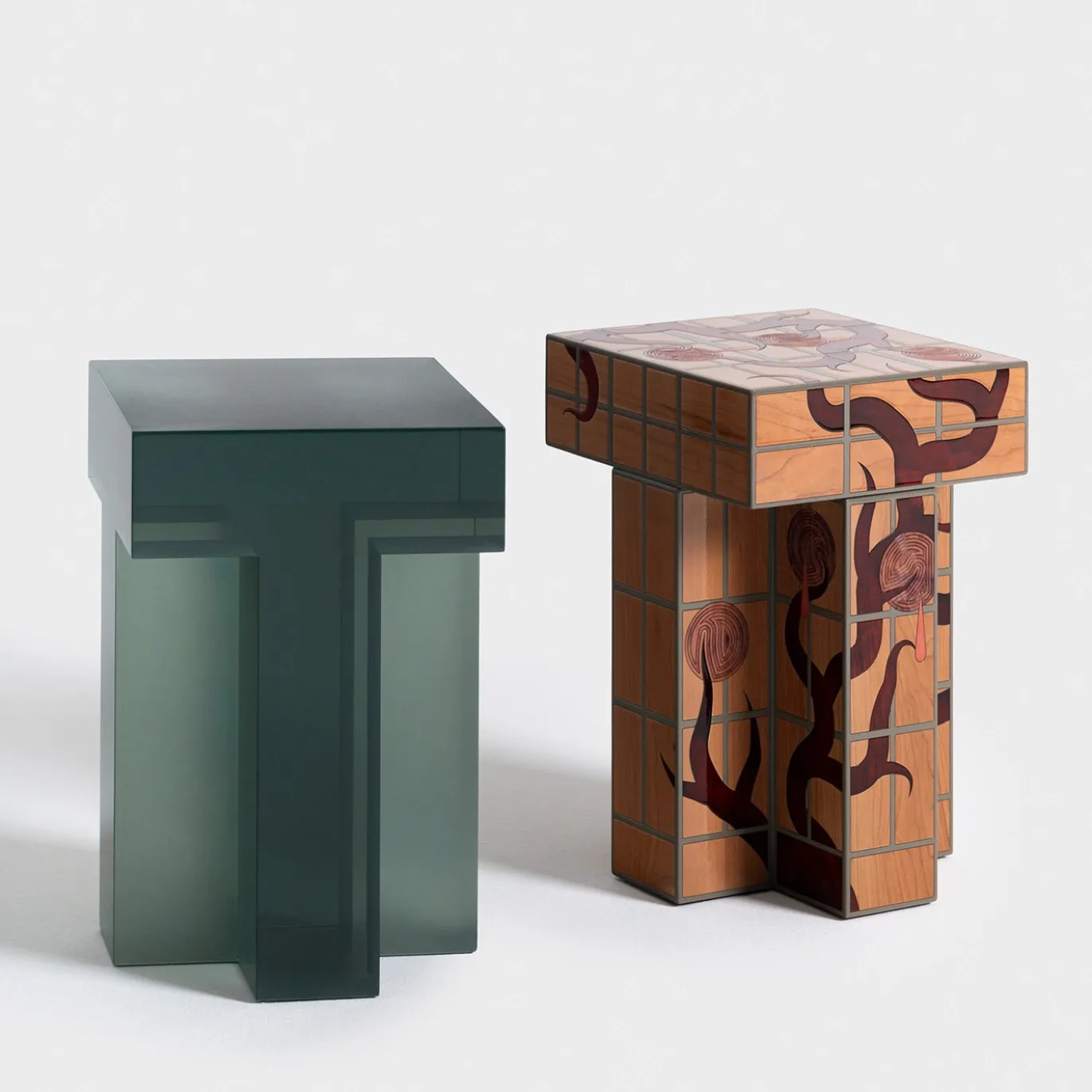Sgabello Plus in resina verde