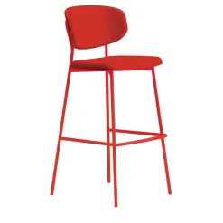 Sgabello rosso Wround R&S Billiani
