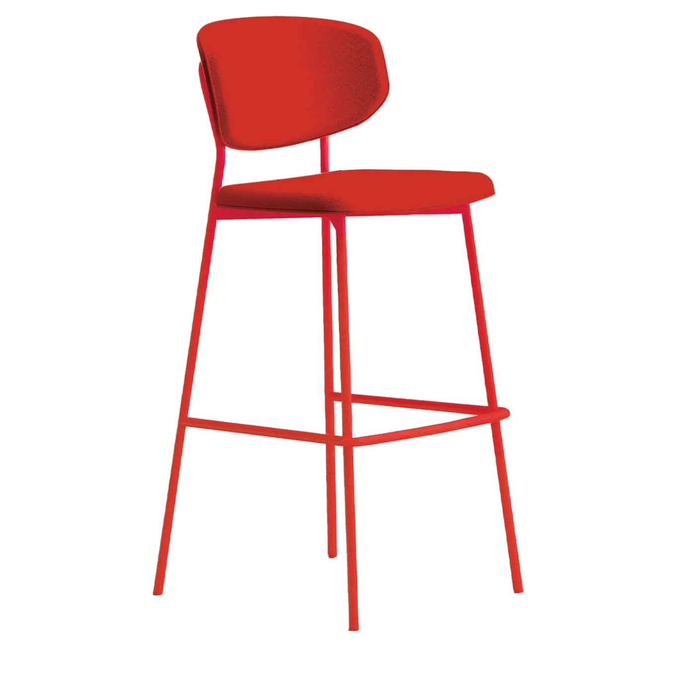 Sgabello rosso Wround R&S Billiani