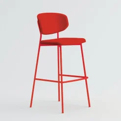 Sgabello rosso Wround R&S Billiani