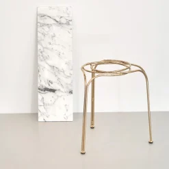 SGABELLO SCULTOREO FLOW IN ORO