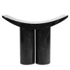 Sgabello scultoreo in marmo nero Marquina Gamma