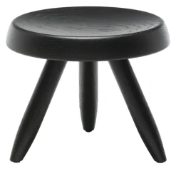 Sgabello Tabouret Berger in rovere nero di Charlotte Perriand