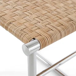 Sgabello 9 Tabouret in Rattan di Charlotte Perriand