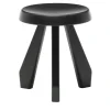 Sgabello Tabouret M�ribel in Rovere Nero di Charlotte Perriand