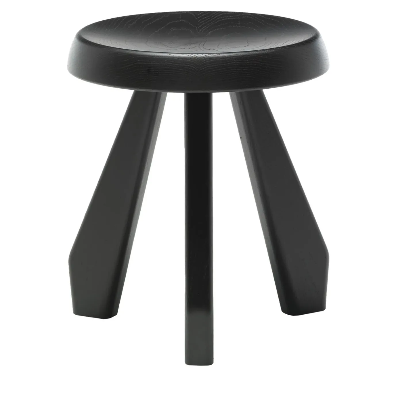 Sgabello Tabouret M�ribel in Rovere Nero di Charlotte Perriand