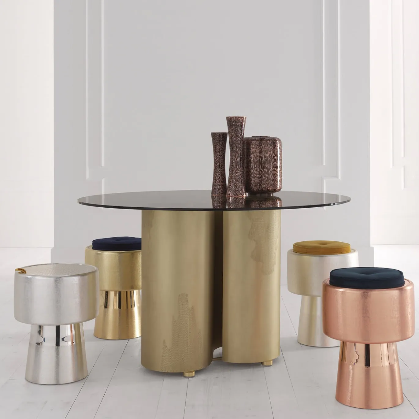 Sgabello Tappo in argento di NOOII