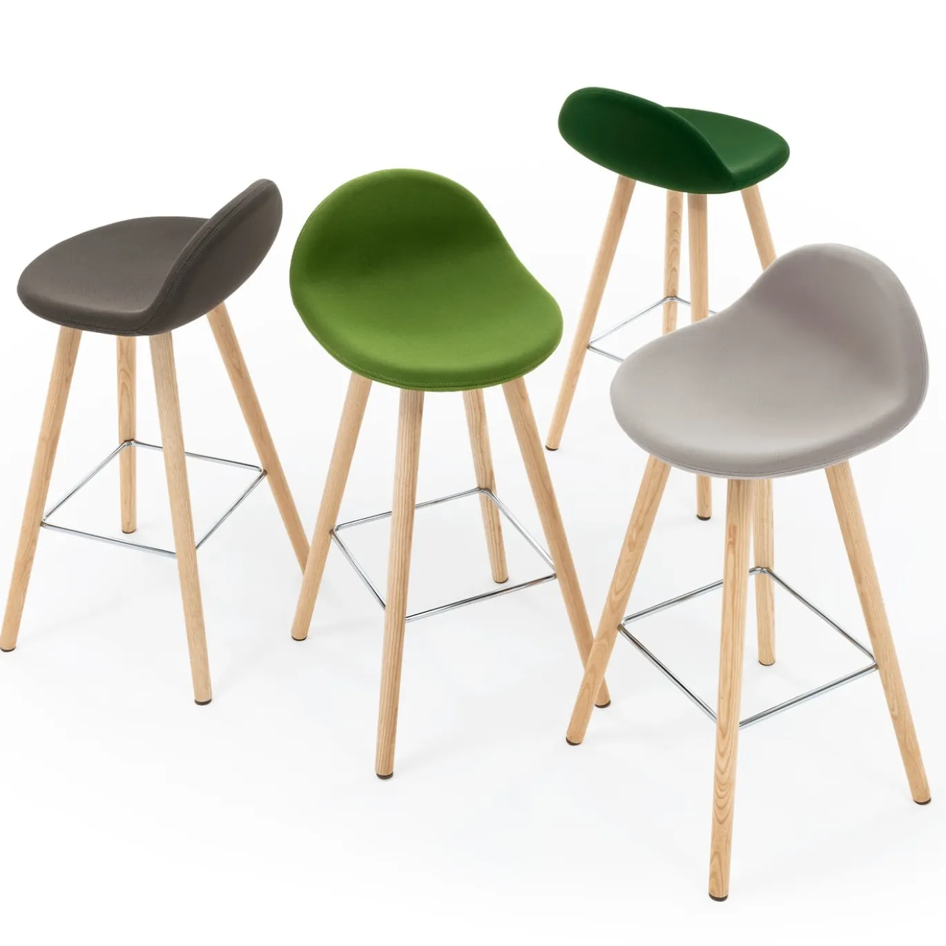 Sgabello Ted Forest-Green di Basaglia + Rota Nodari