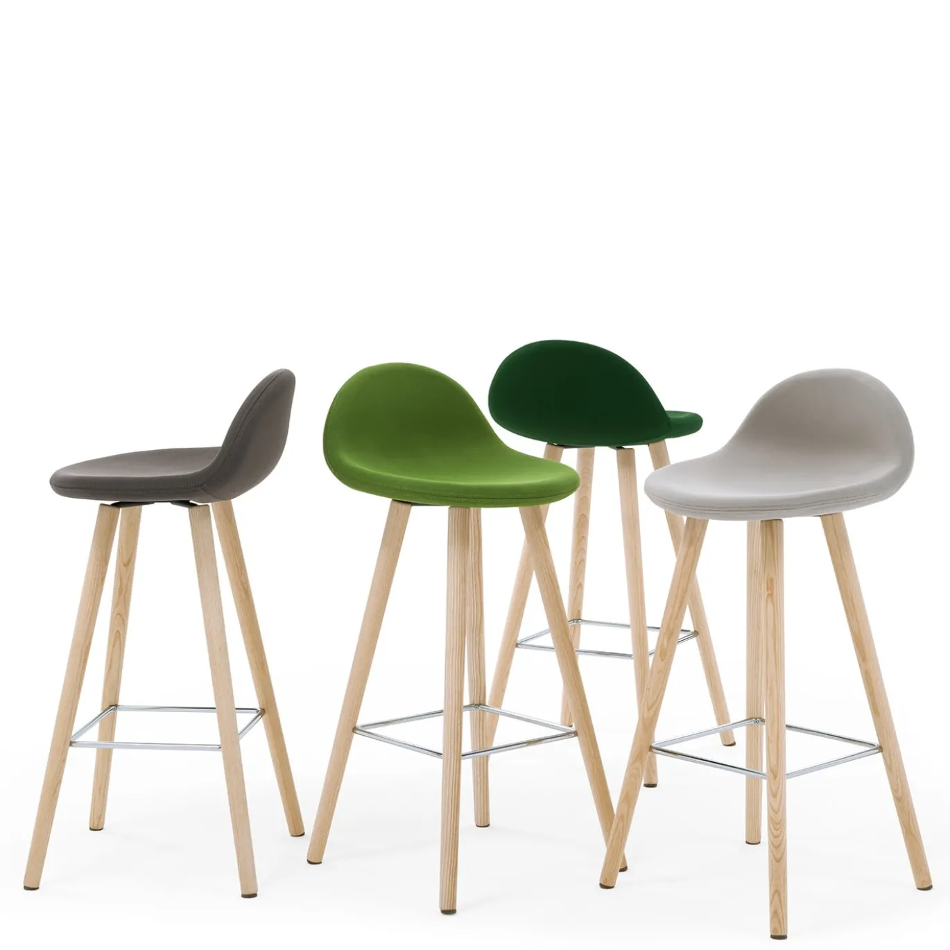 Sgabello Ted Forest-Green di Basaglia + Rota Nodari