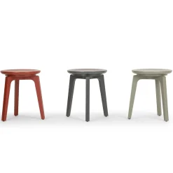 Sgabello Tod Basso Rosso in Rovere