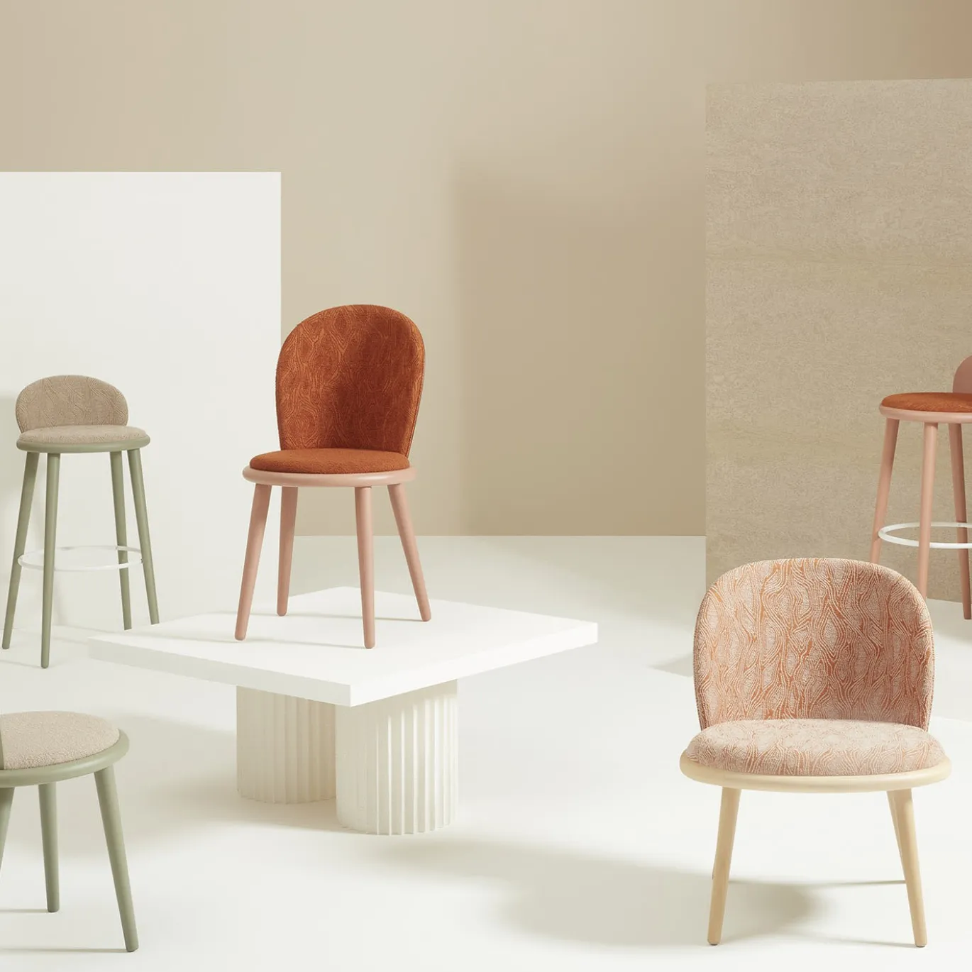 Sgabello Veretta 929 Green di Cristina Celestino